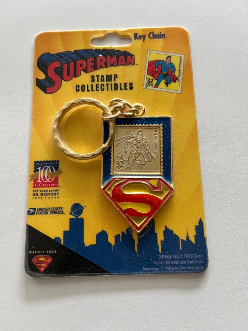 Warner Bros. Superman Key Chain - Red, Gold & Blue